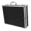 STOBOK Wireless Microphone Case Black Aluminum Alloy Foam Interior Holds 4 Microphones Handle Travel Protection