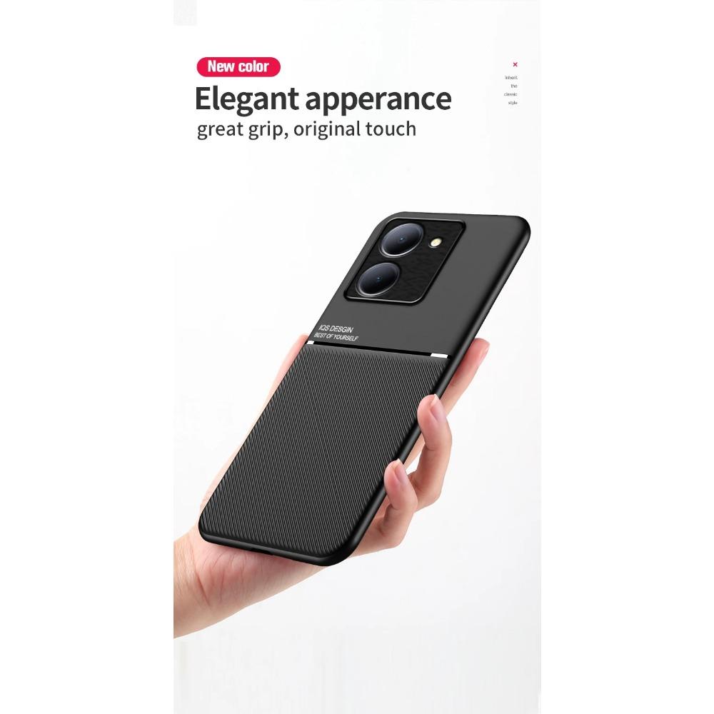 Armor Silicone for VIVO V29 5G Case Ochranný kryt pro VIVO V29 Lite V29e V27 V25e V25 Vestavěný magnetický držák do auta Kryt držáku na telefon odolný proti nárazům