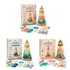 Standing Lighthouse Craft Set with Plastic Parts for Indoor Decoration, Handcrafts Assembly, and Handmade Gifting