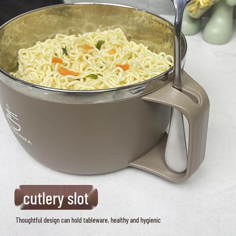 Zhaoran 304 Stainless Steel Instant Noodle Bowl with Lid