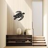 Modern Turtle Metal Wall Art, Ocean Animal Decor, Nautical Coastal Hanging Sign, Sea Wildlife Silhouette, Home Outdoor Metal Sculpture