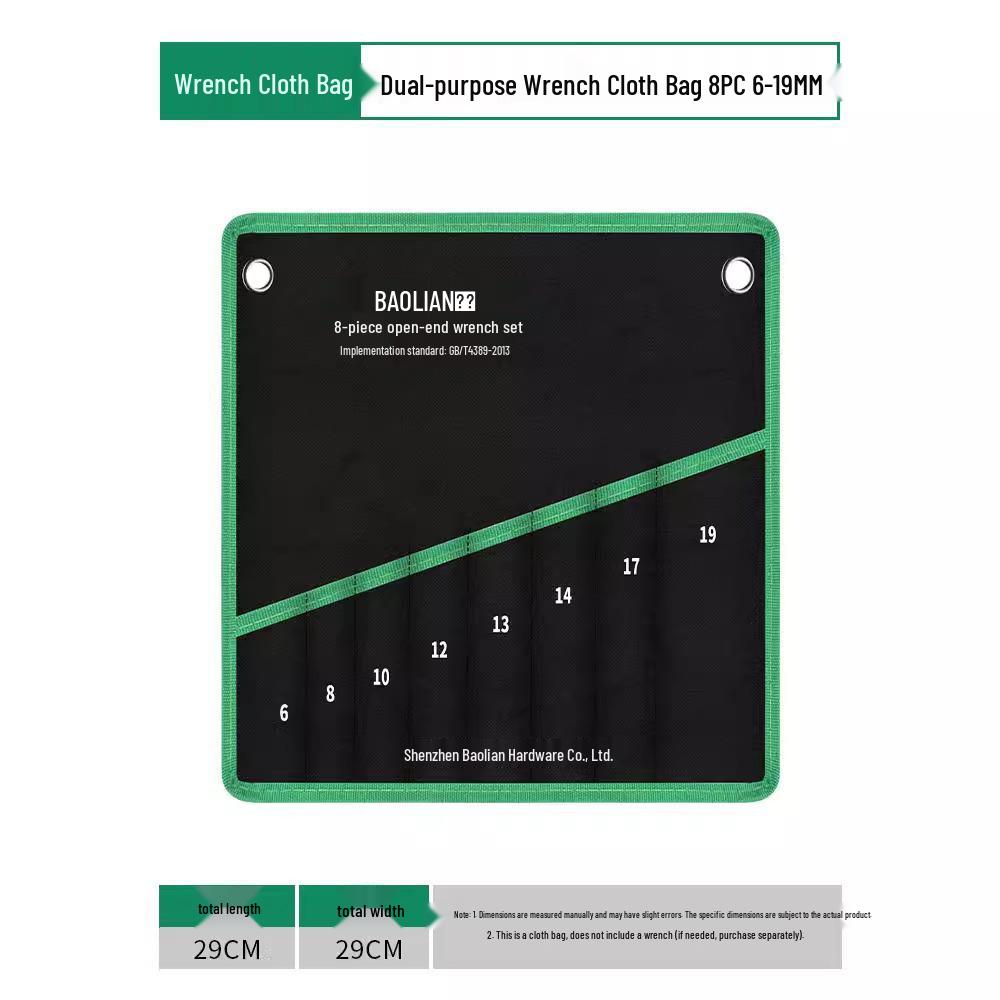 Baolian Multifunctional Tool Bag - Thickened Canvas Storage for Combination and Open-End Torx Wrenches