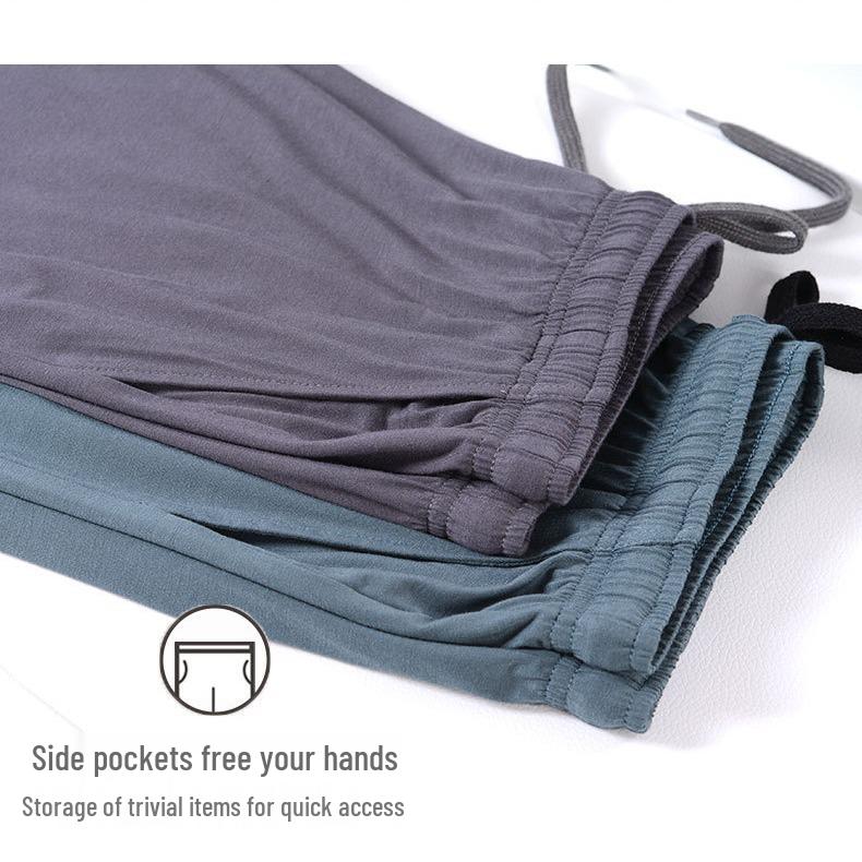 Herren Modal Sommer Freizeit Schlafshorts: Bequeme, leichte Freizeitstrickware für zu Hause.