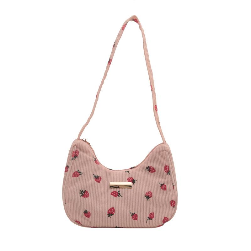 

Сумка с принтом подмышкой вельветовая сумка через плечо нишевая литературная сумка модная новая тенденция бархатная женская сумка розовый