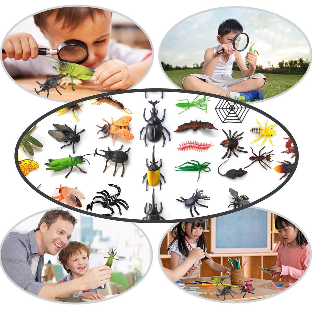Insect Models & Figurines Set (2459 Pieces) - Realistic Resin Insect Toys, Mini Animal Figurines, Popular Animal Models, Ornaments, Gifts, Kids Toys,