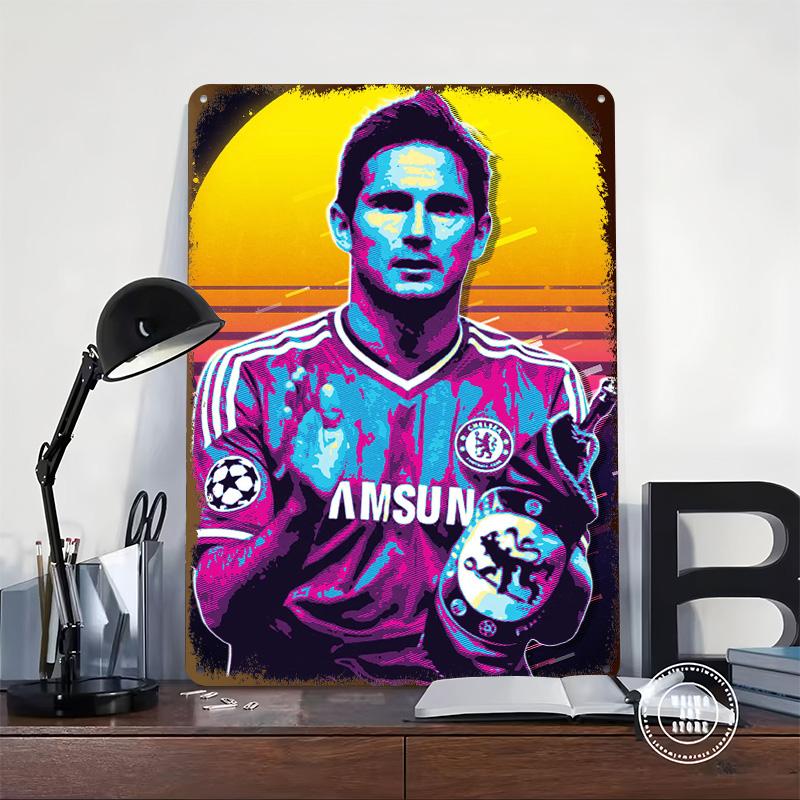 Frank Lampard Chelsea Tinplate Poster Customized Wall Art Vintage Metal Signs Retro Tin Plaque for Office Decor Room Accessories