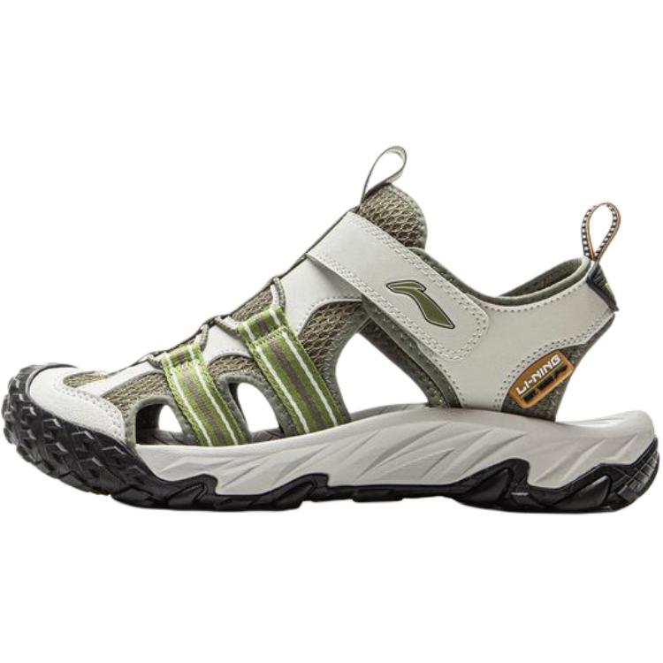 Li Ning Kids Versatile Comfortable Non-Slip Durable Low-Top Sandals Kids Sandals Green YKUV014-3