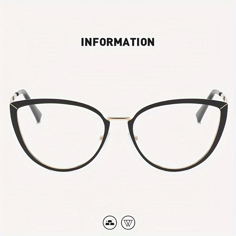 1Pcs 1 New High-End Elegant Personalized Anti Blue Light Glasses Metal Cat Eyes Frame Women'S Fashionable Glasses