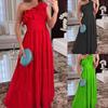Summer New Women's Fashion Asymmetrical Ruffled Mid-length Dress