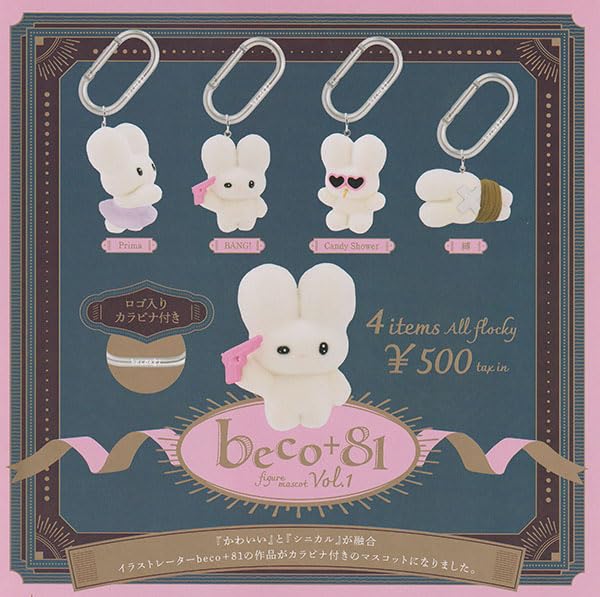 Figure Mascot Set of Ken Elephant Gacha Capsule Toy beco+81 Vol.1 [Complete 4]
