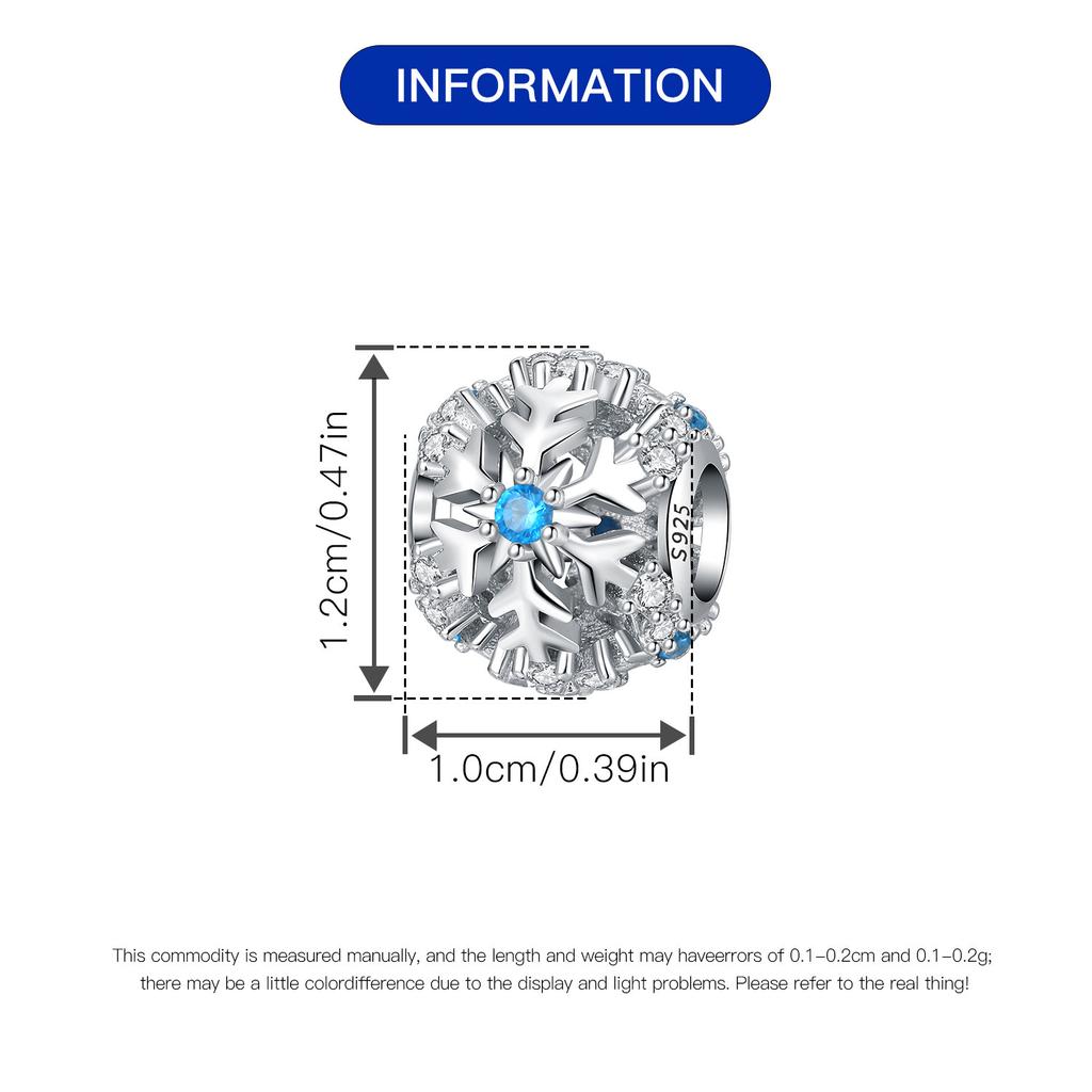 Bead Charms Copper Charm Bead Charms Authentic Snowflakes Christmas Bead Charms Compatible With Bracelets Jewellery Diy Women Fine Gift Accessory