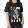 T-shirt Essenziale con Ritratto Vintage di Celine Dion