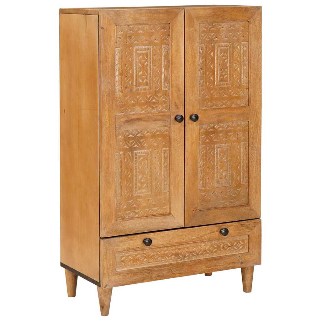 vidaXL Highboard 60 x 33 x 100 cm Massivholz Mango braun