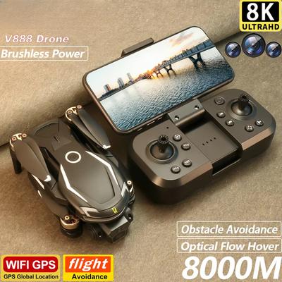 LYZRC Νέο V888 Drone Professional 8K HD ESC Camera Brushless Optical Flow OA Aerial Photography Drone Wifi τηλεχειριστήριο Quadcopter Δώρο για παιδιά