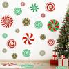 126 Pcs Candy Decals Peppermint Wall Decorations PVC Candy Floor Decals Wall Stickers Decals for Wall Candy Stickers for Xmas Candyland Party