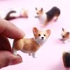 Car Accessories for Kids Dog Doll Mini Animal Resin Figures Miniature Figurines Corgi Model Car Ornament Simulation Dog
