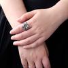 Fashion Jewelry Stainless Steel 18K Gold Plated Metal Geometric Wide Ring Irregular Woven Wrap Closed Rings for Women