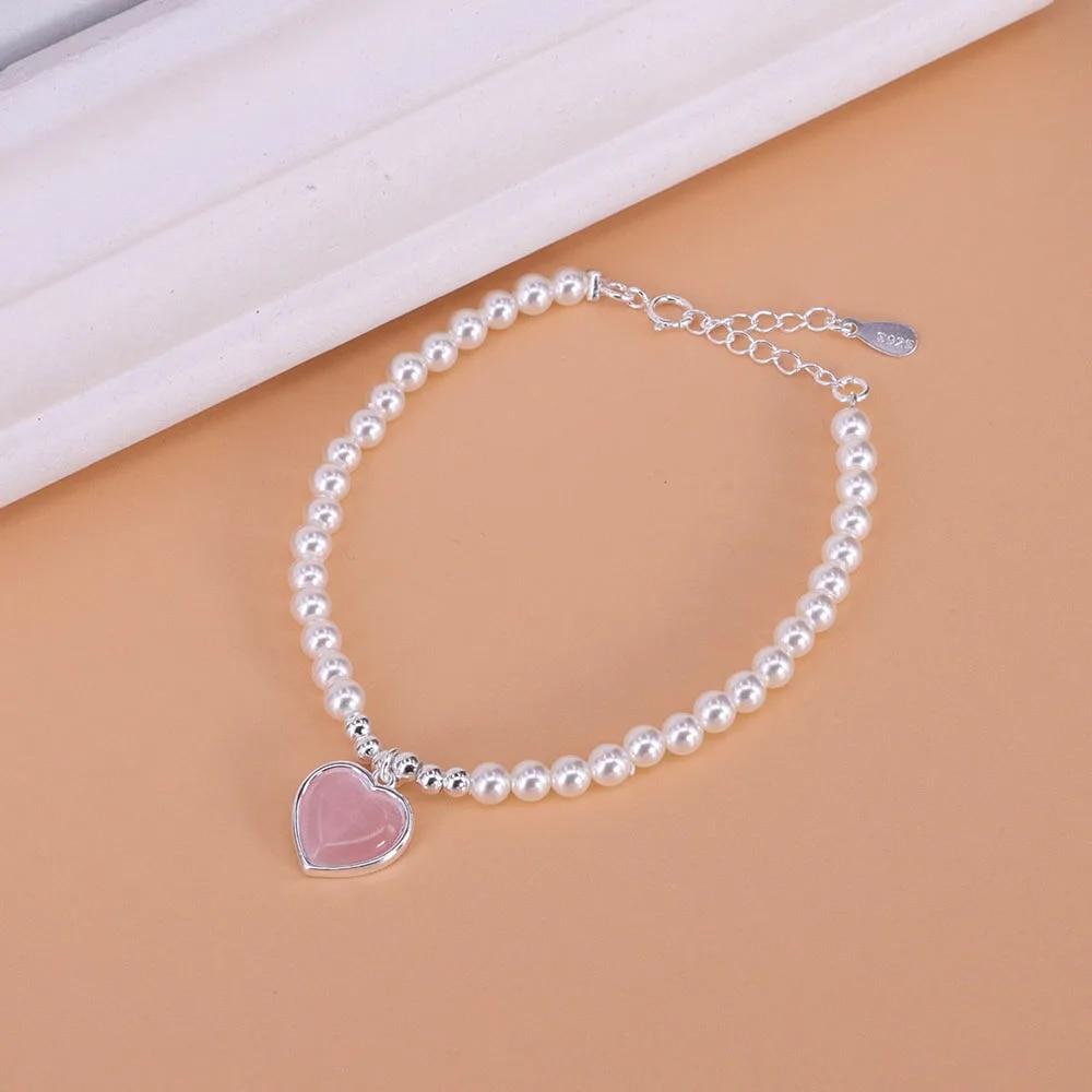 VENTFILLE Bracelet en argent sterling 925 avec perles et nœuds en bambou pour femme et fille, bijoux coréens simples, cadeau d'anniversaire, livraison directe