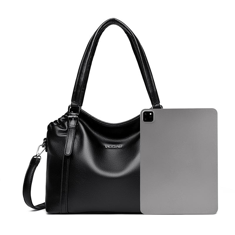 Damen Minimalistische Handtasche, Schultertasche mit großem Fassungsvermögen, Vintage Handtasche, Damenhandtasche, Modische Alltags-Schultertasche