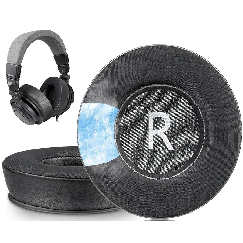 

SOULWIT 90mm Cold sensation ear pads for Audio-Technica correspondence Compatible with ATH-Pro500/Pro700/Pro700MKII/Pro700MK2 cooling gel ear cushion