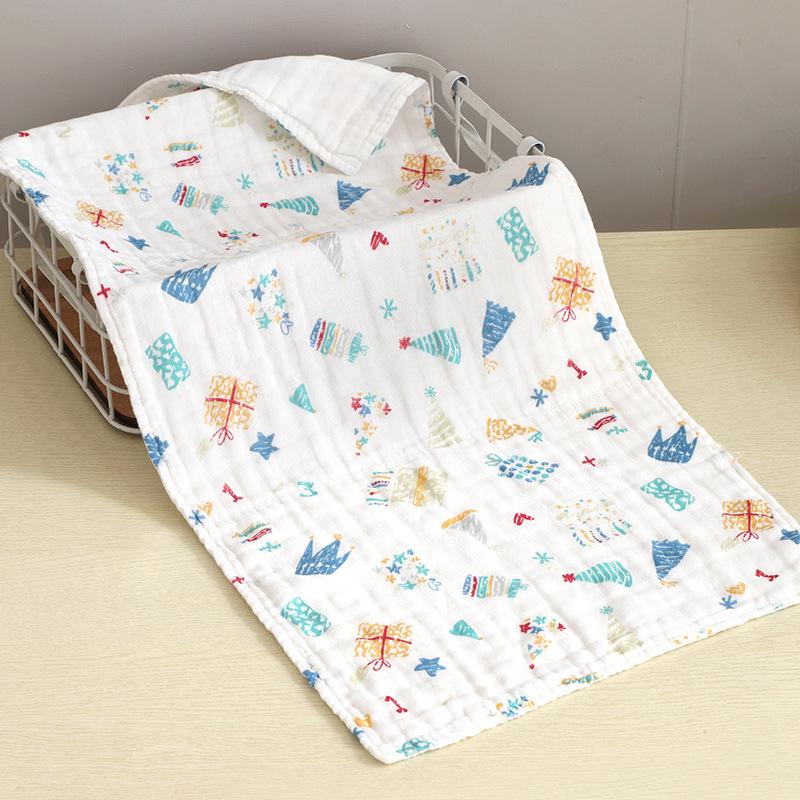 Six-Layer 35x75cm Pure Cotton Gauze Towel for Infants, Children, Adults, Sports, and Bath