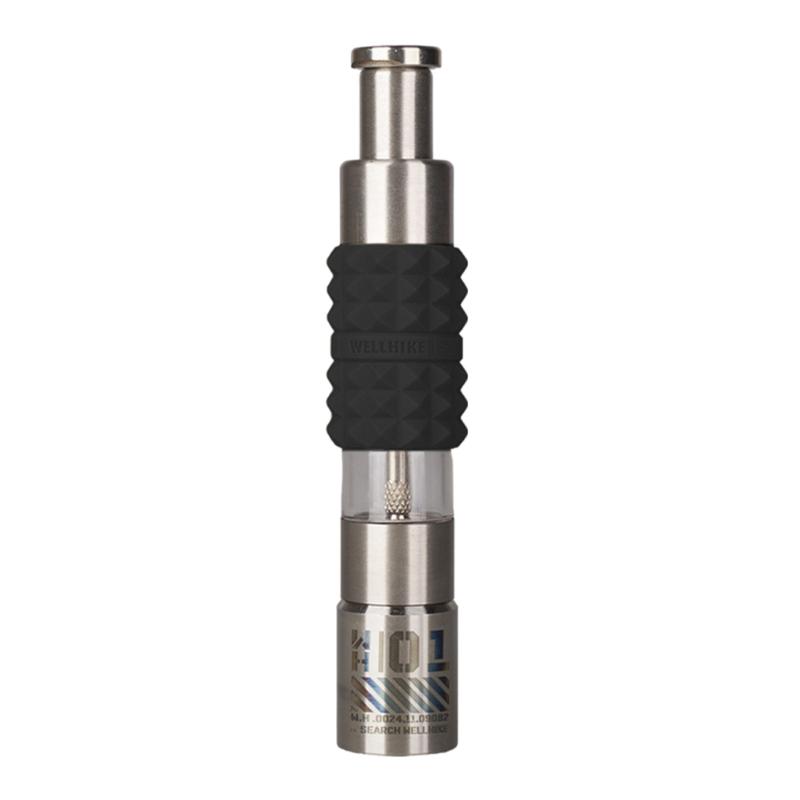 

Stainless Steels Manual Peppers Mill Salt and Peppers Grinder Thumb Push Button Peppers Grinder for Camping Travel Home чёрный