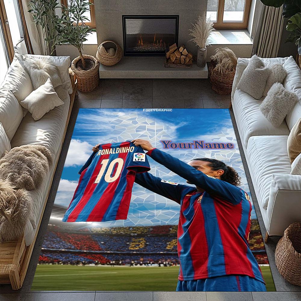 Fc Barcelona Customize Text Floor Rug Office Rug Perfect for Entryway Balcony Study Room Kitchen Antislip Carpet Office Home Decor