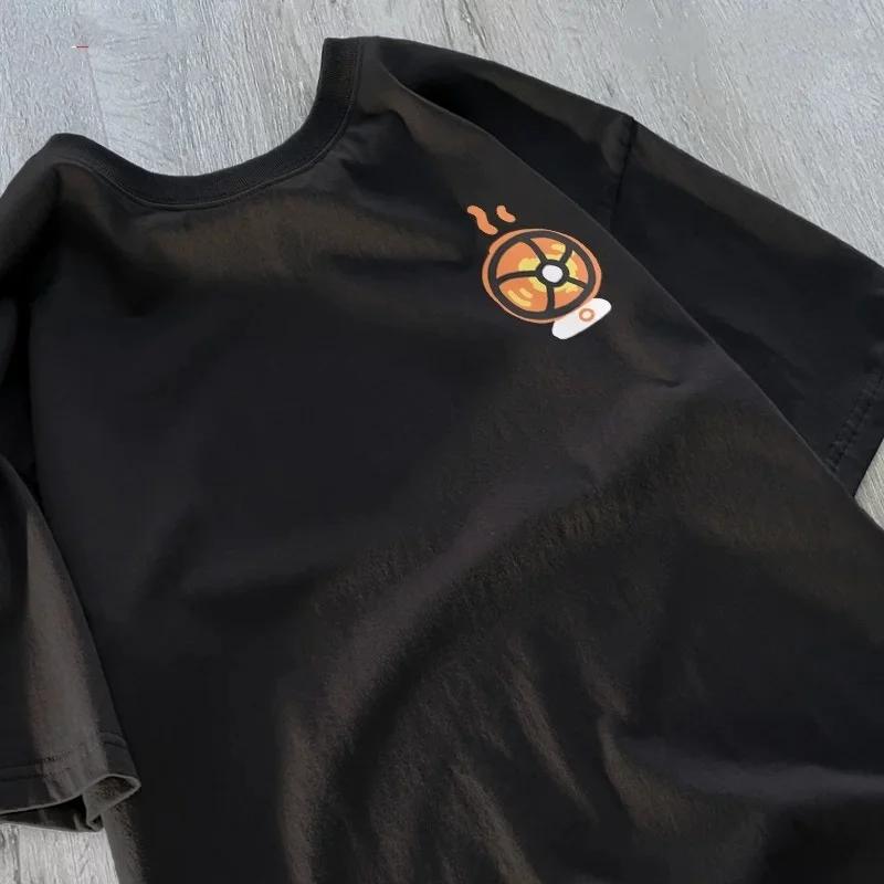 Cat Dog and Mobile Phone Print Women Round Neck Short Sleeve Soft Comfortable Streetwear Summer Fashion Women Clothes