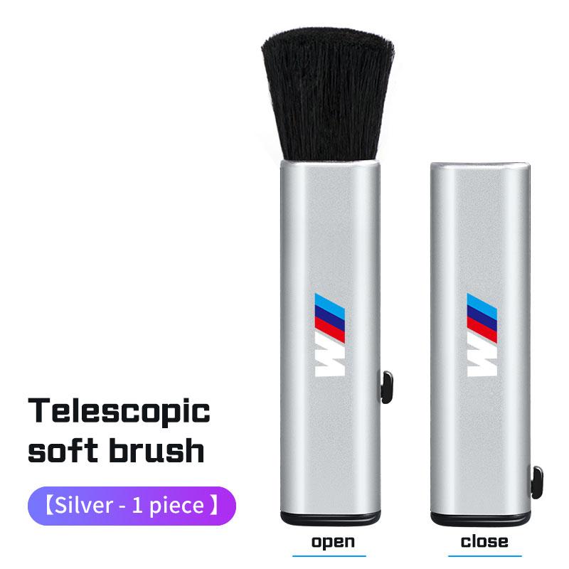 FA5Car lnterior Retractable Cleaning Soft Brush Dust Removal Tools For BMW X1X3 X5 X6 X7 1 3 5 7 Series E70 E87 E90 F40 F48 G20 G30