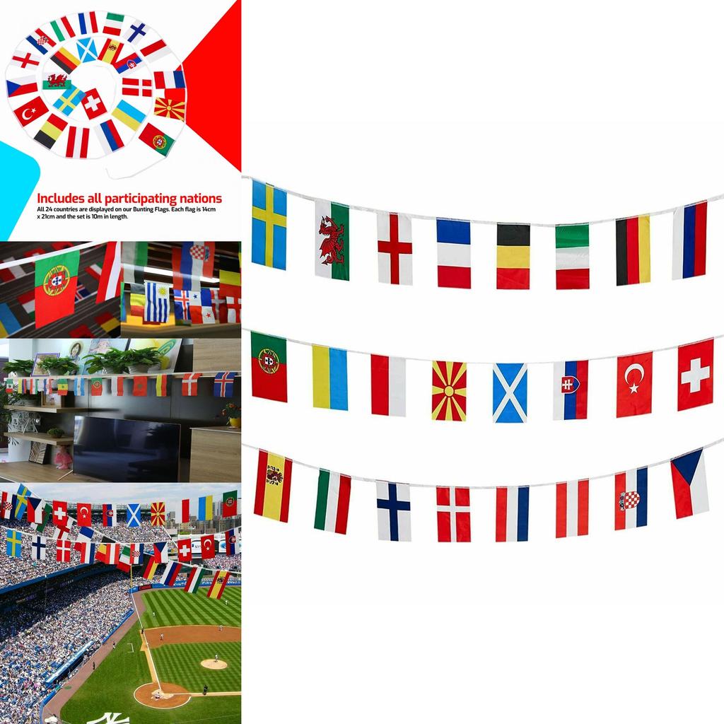Євро Прапорці 2021 Преміум Якості Турнірні Прапори Для Всіх 24 Націй У Яскравих Кольорах