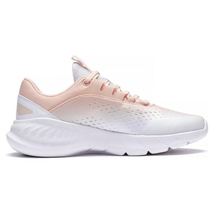 Li Ning Eazgo Durable Breathable Low Top Running Shoes Women sneaker White Pink ARST036-4