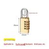 Waterproof Solid Copper Mini Combination Padlock for Suitcases, Dormitory Lockers, and Gym Lockers