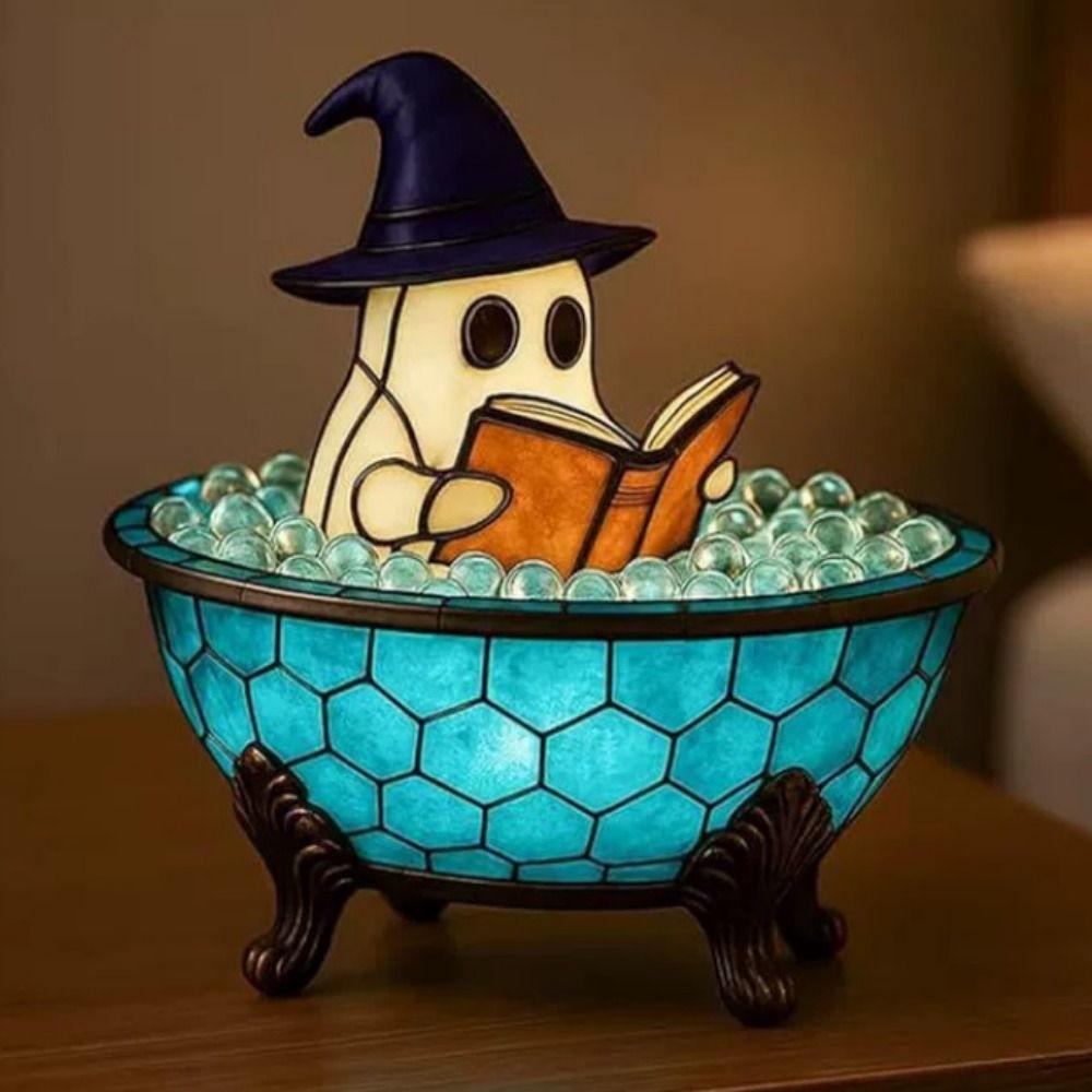 Cute Ghost Themed Bathtub Lamp Soft Color Change Ghost LED Light  for Bathroom Decor
