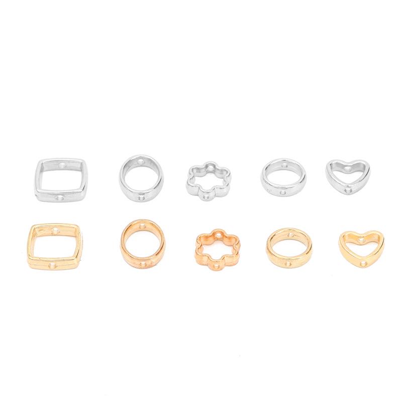 Kunststoff CCB Pflaumenblüten- und Herz-Abstandshalterperlen für DIY-Schmuck - Halskette, Armband, Ohrring-Zubehör.