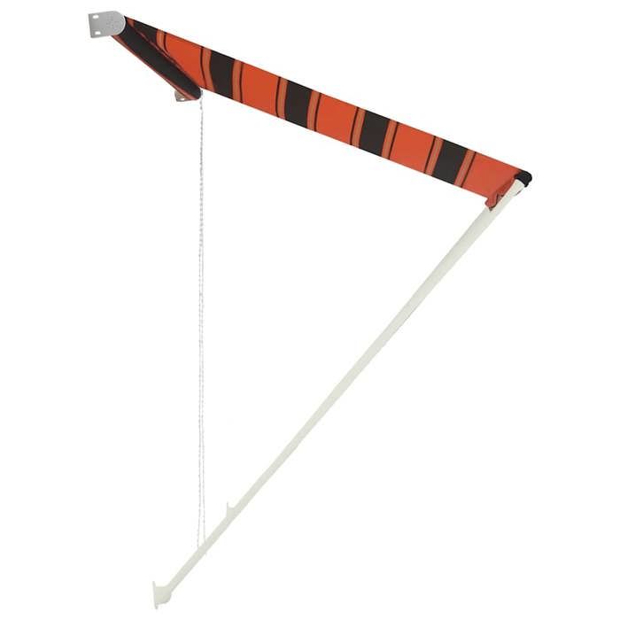 Auvent rétractable - Maison Exclusive - Orange et marron - 250×150 cm - Acier & polyester résistant UV