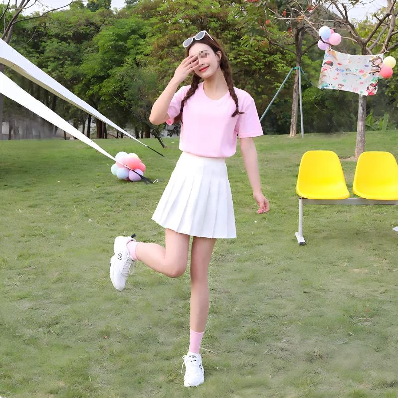 Skládaná sukně ve stylu K-Pop pro taneční a roztleskávačské uniformy