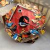 1 PC Automatic Folding Umbrella - Autumn Birdhouse Birds Pattern, Portable & Foldable Design with 8 Ribs, Christmas Birthday Gifts