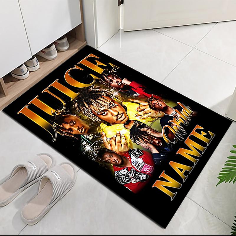 Custom Name Juice WRLD Printed Carpet, for Office Chair Living Room Bedroom Kitchen Room Decor Gifts.