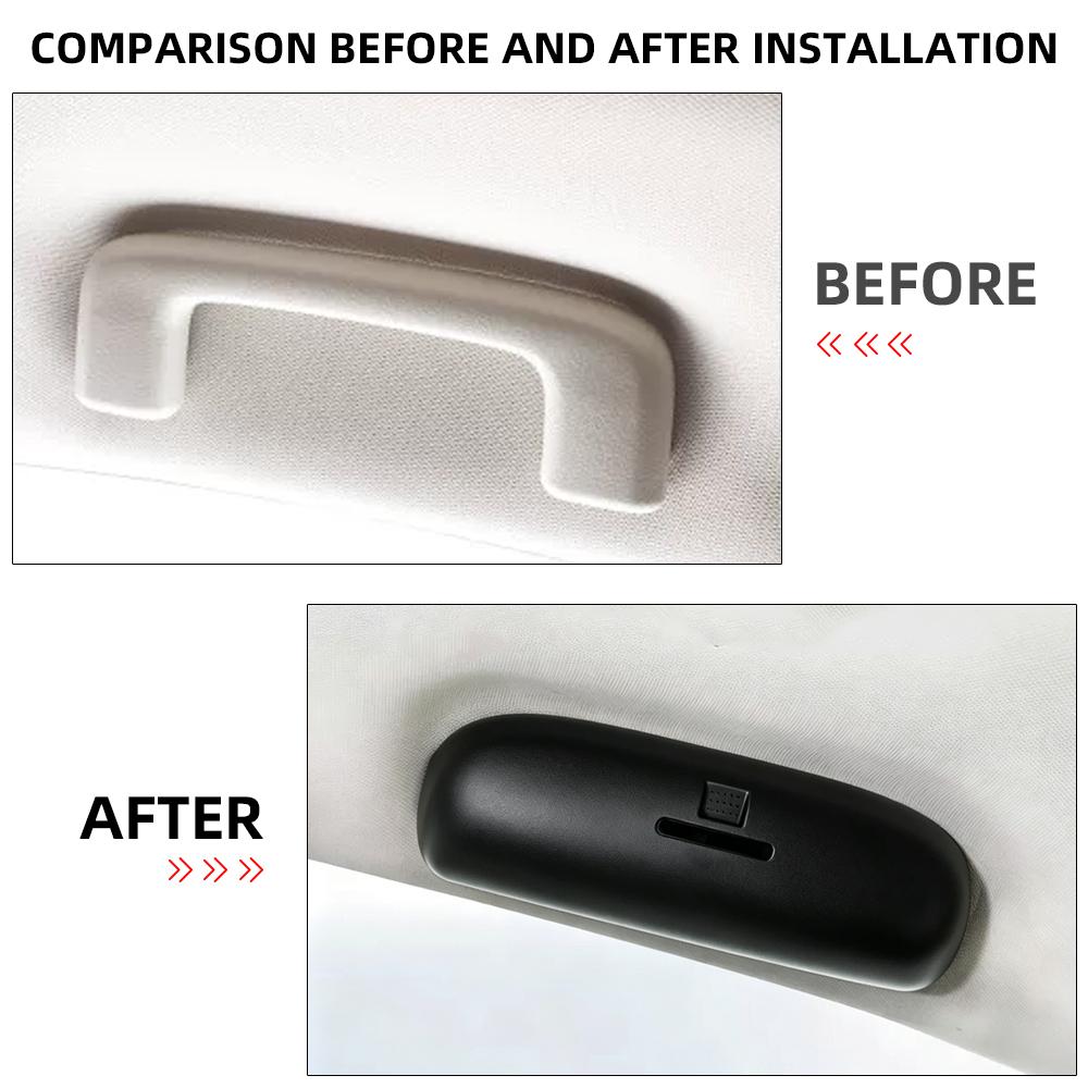 Car Sunglasses Holder Case for Cadillac CT4 Sedan XT4 XT5 Roof Eyeglasses Glasses Case Storage Box Interior Accessories