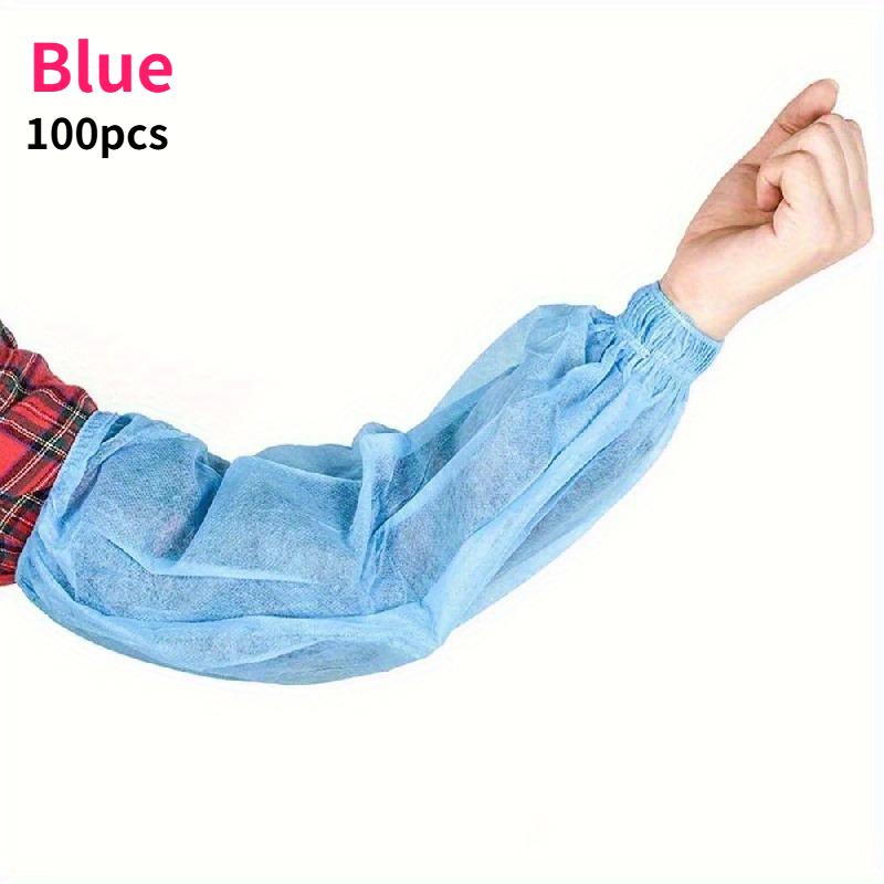 

100 Pack Disposable Non-woven Fabrics Oversleeves Arm Sleeves Protective Covers Oil Resistance Cleaning Oversleeves Work Sleeves