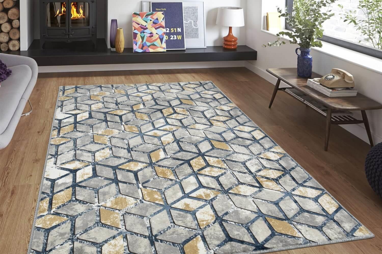 

Ковер Аксу Нескользящий напольный 120x180 Vitra
