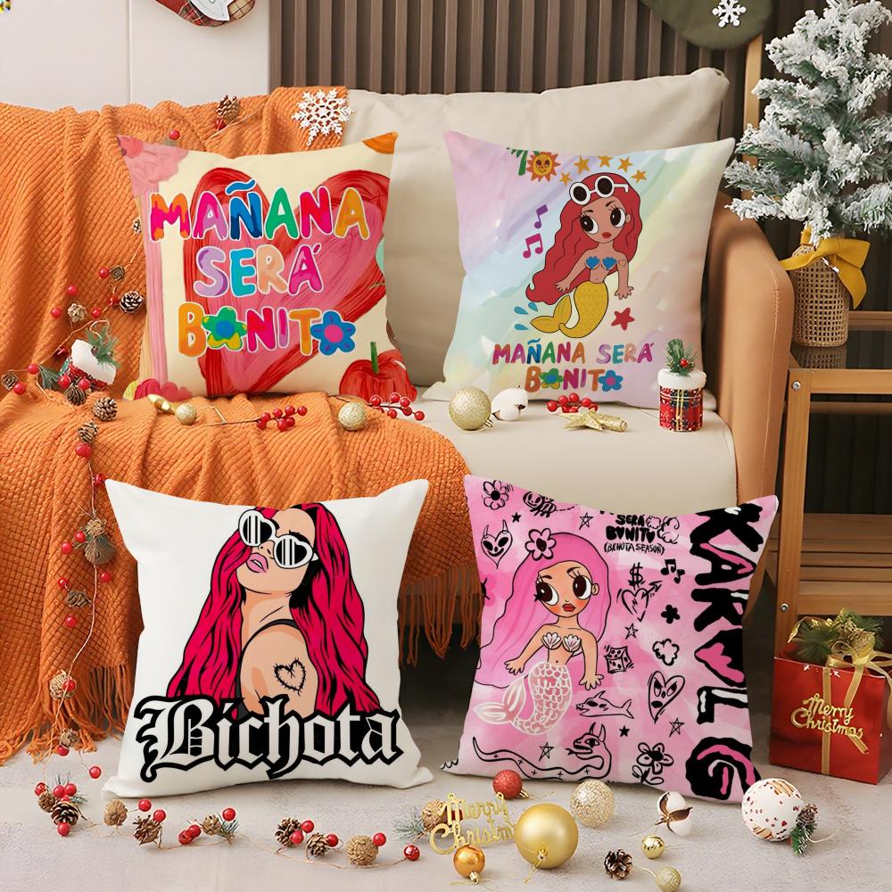 Manana Sera Bonito Karol G Pillow Case Silky elegant Comfort Sofa Bed Invisible zipper