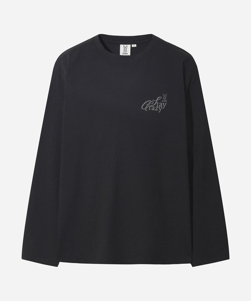 DOD Lettering Graphic Long Sleeve T-Shirt (Black)