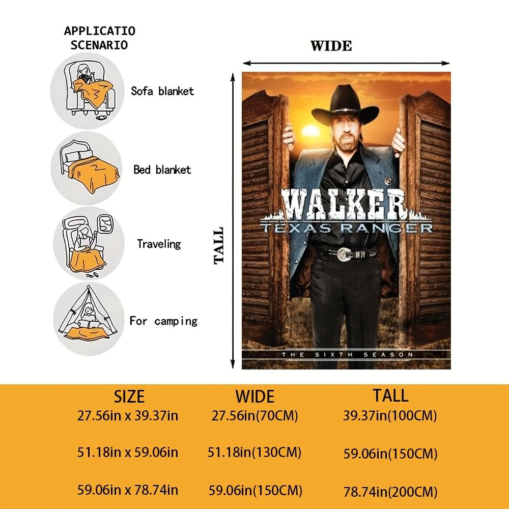 Customize A Versatile Flannel Blanket Featuring 1pc Walker Texas Ranger Creativity, Perfect for Use As a Throw, Art Poster, Or T