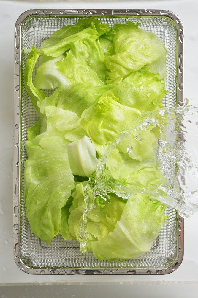 Yoshikawa YJ2350 Stainless Steel Made In Vegetable Long X Wide X High Colander, Japan, Square, Drainer, 31.5cm 20.3cm 4.8cm