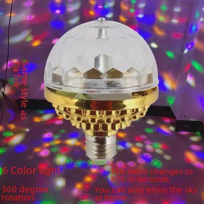 Colorful Six-Color LED Rotating Magic Ball Stage & Night Light