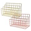 3 Layers Iron Book Magazine Document Storage Shelf Stand Dormitory Office Supply