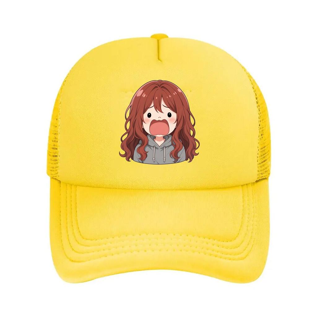 Expressive Chibi Anime Girl Portrait Mesh Baseball Cap For Womens Unisex FeUnisex Beach Dad Hat Hip Hop
