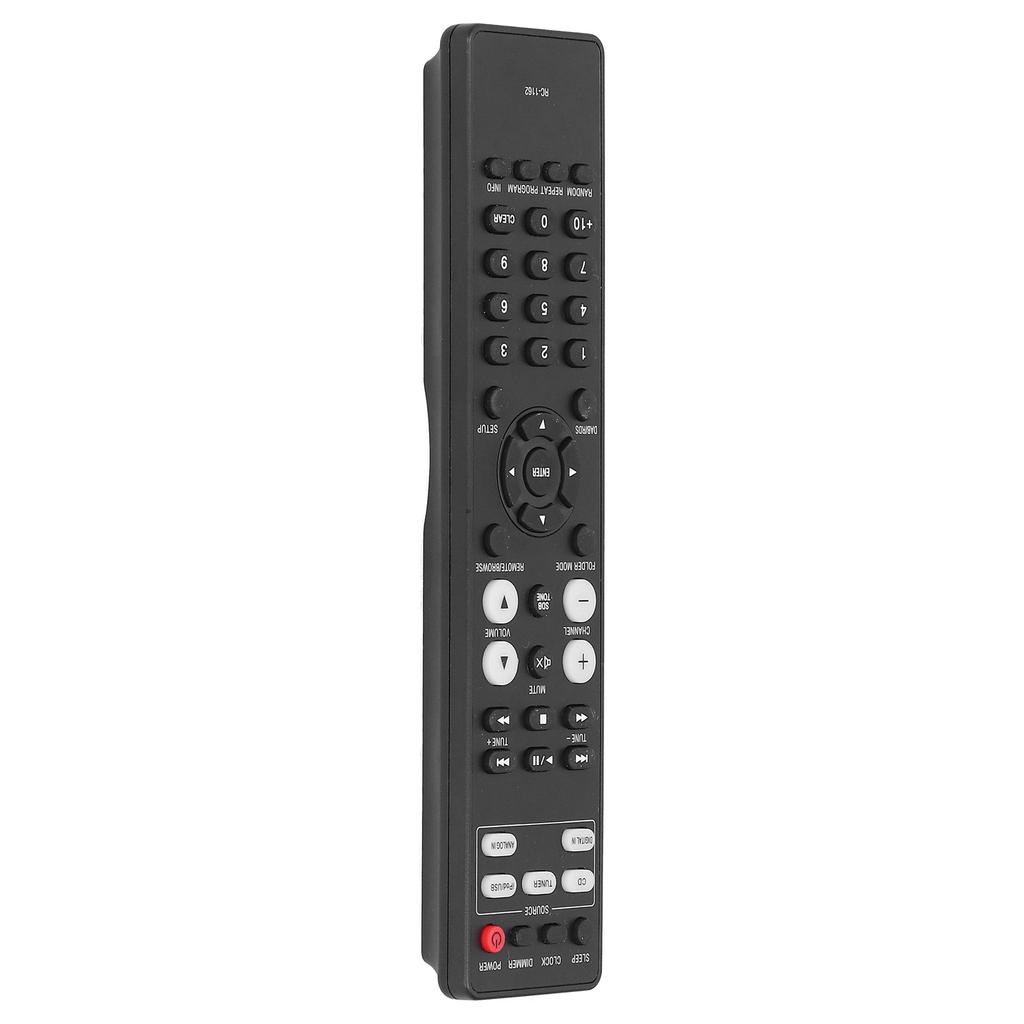 RC‑1162 Universal Big Button TV Remote Control Replacement Compact ABS Black Controller