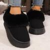 Fashion Casual Suede Snow Boots Women 2025 Winter Comfort Round Toe Thick Bottom Furry Boots Fashion Faux Fur Decoration Plush Booties
